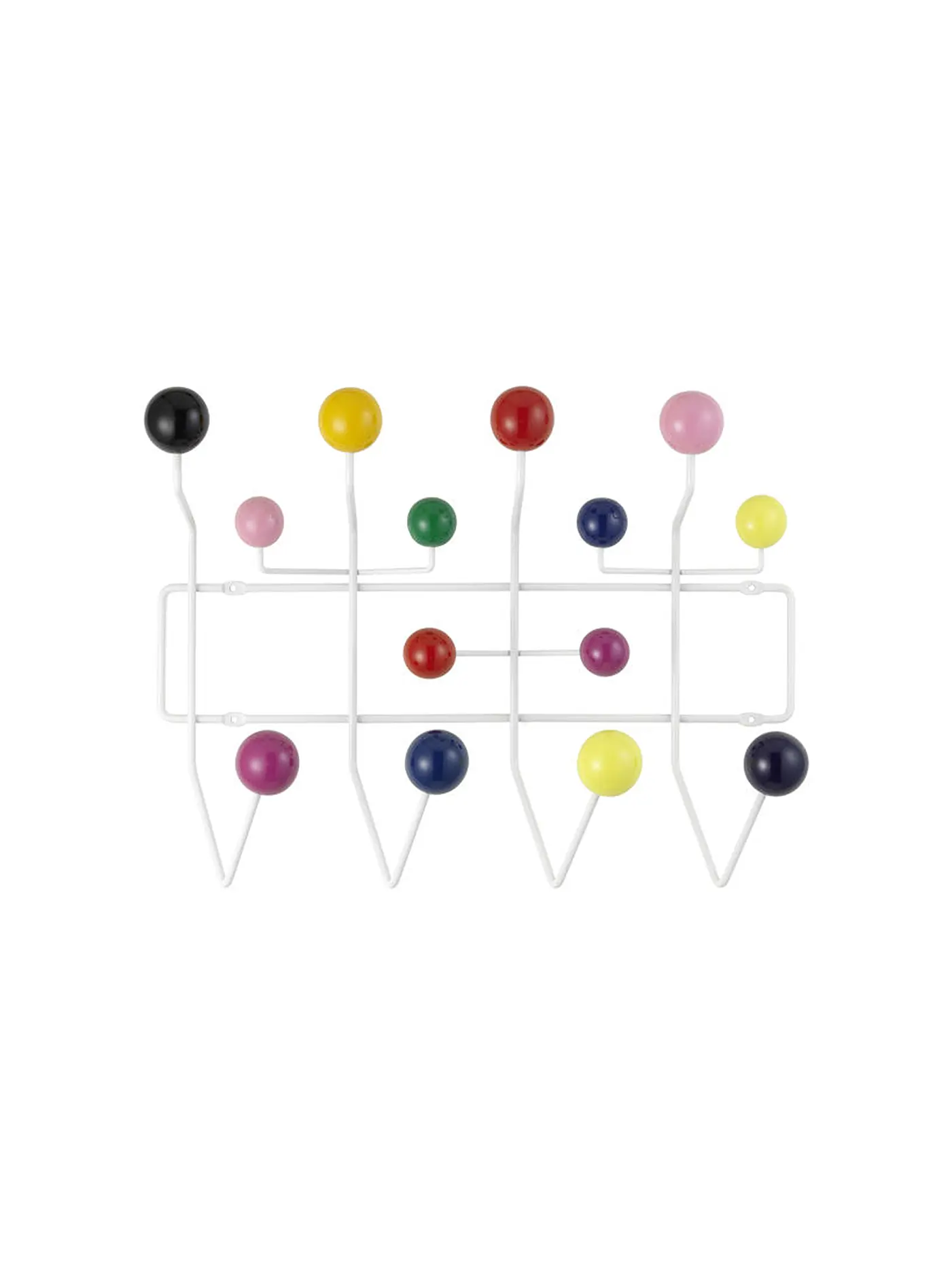 VITRA | Garderobe "Hang it all" (Esche Schwarz) | bunt